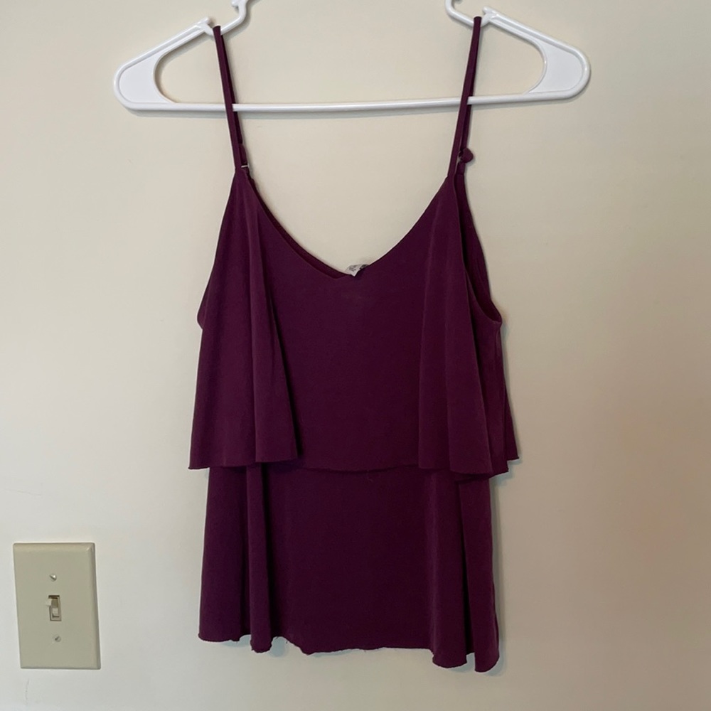 Maroon/Purple Tiered Tank